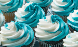 Teal Swirl Cupcakes