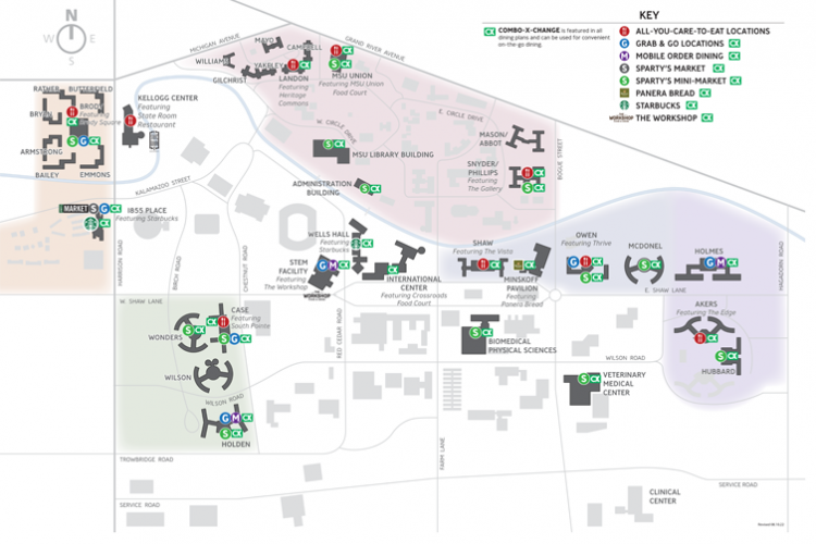 MSU Campus Dining Map