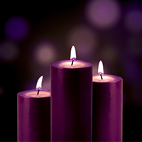 Purple candles for Lent