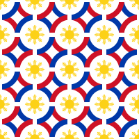 Filipino Heritage Colorful Pattern with suns