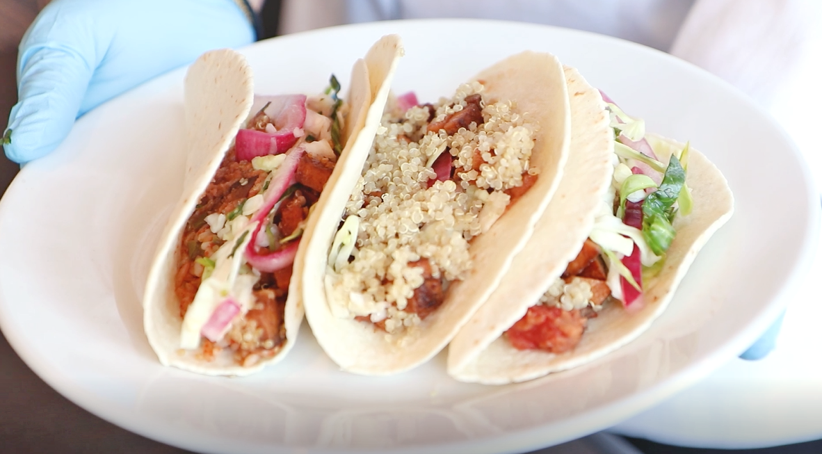 Quinoa and sweet potato tacos