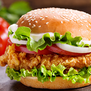 Spicy fried chicken sandwich image