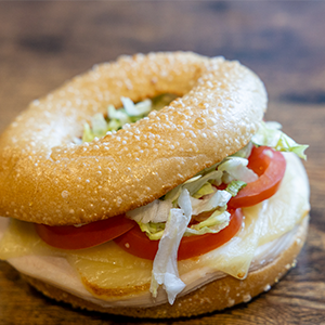 Turkey and Cheese Bagel Sandwich image